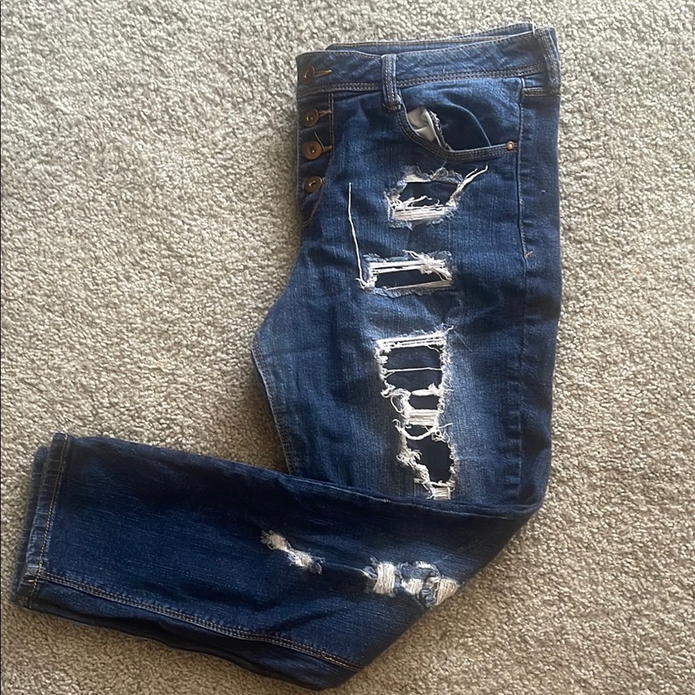 NOBO Blue Skinny Distressed Jeans